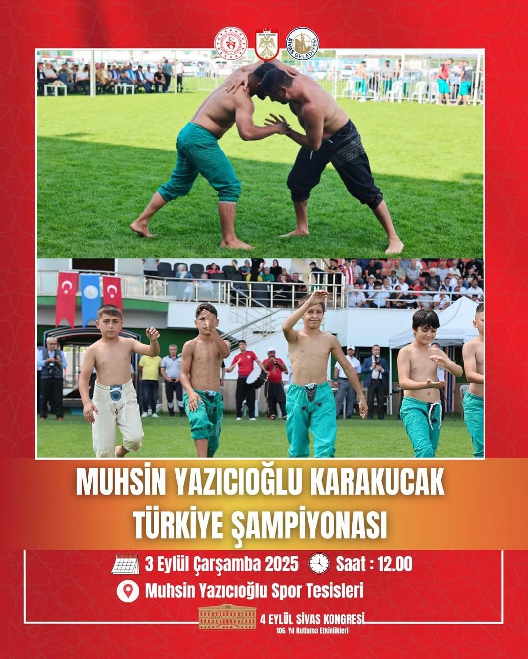 Sivas'ta Muhsin Yazıcıoğlu Anısına Karakucak Güreşleri Başlıyor
