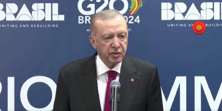 Cumhurbaşkanı Erdoğan G20 sonrası Birleşmiş Milletler'e yüklendi