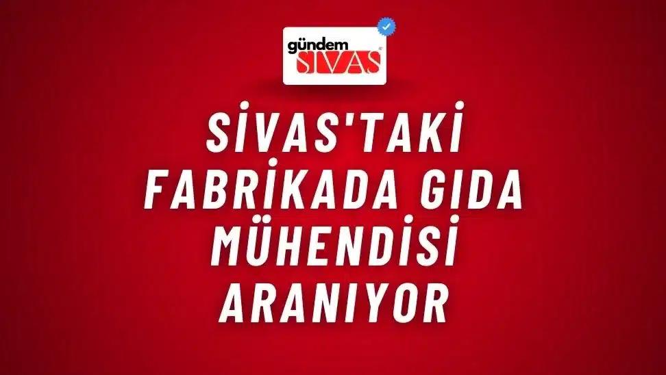 Kırmızı zemin üzerinde Gündem Sivas logosu ve beyaz büyük harflerle iş ilanını duyuran yazılar bulunuyor.