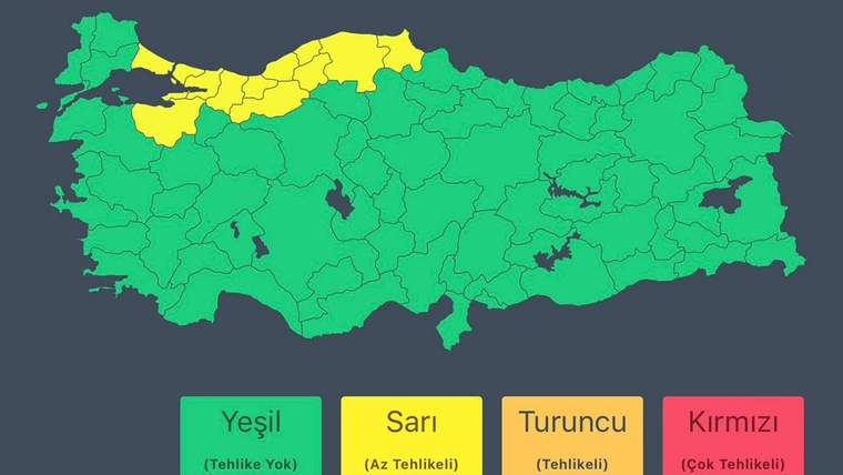 Marmara ve Batı Karadeniz'de 25 Ekim Cumartesi Günü Kuvvetli Sağanak Bekleniyor