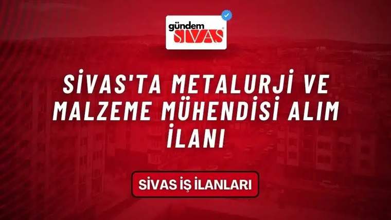 Kırmızı arka planda, beyaz ve mavi yazılarla iş ilanı metni yer alıyor.