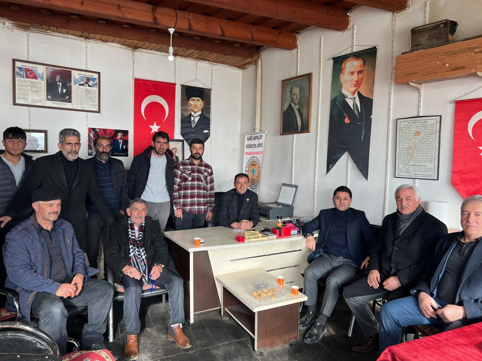 Başkan Tolga Adıgüzel köy ziyaretlerinde - Birlik Haber Ajansı