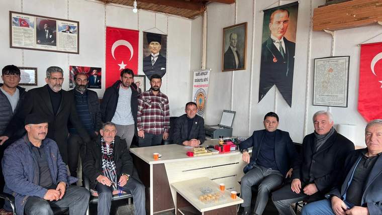 Başkan Tolga Adıgüzel köy ziyaretlerinde - Birlik Haber Ajansı