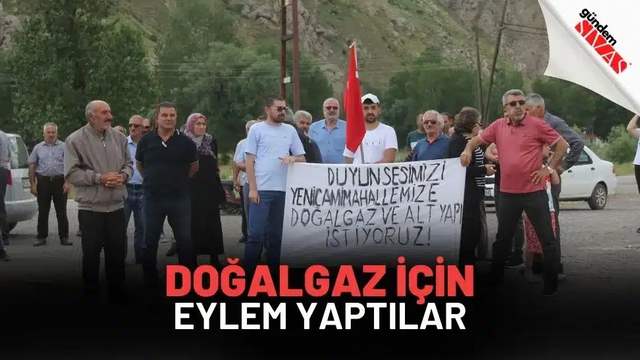 Doğalgazları Olmadığı İçin Eylem Yaptılar