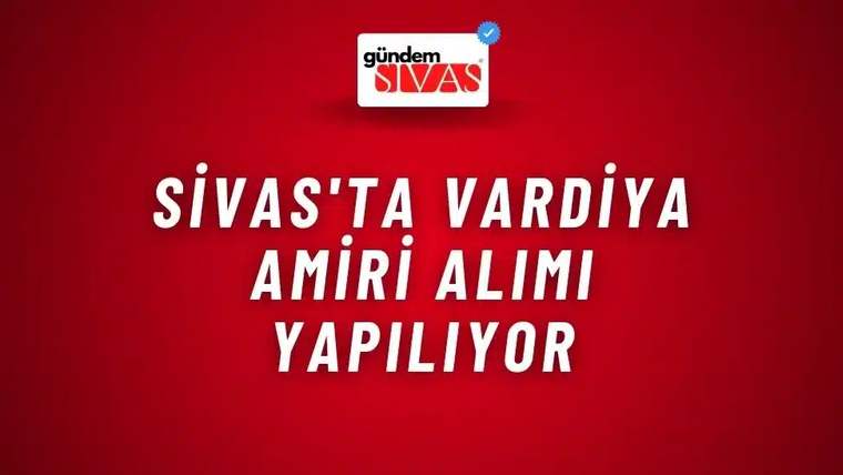 Kırmızı zemin üzerinde “gündem SİVAS” logosu ve büyük beyaz harflerle vardiya amiri alımı duyurusu yer alıyor.