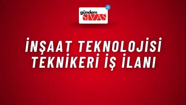 Kırmızı zemin üzerinde üstte Gündem Sivas logosu, ortada beyaz harflerle ilan başlığı yer alıyor.