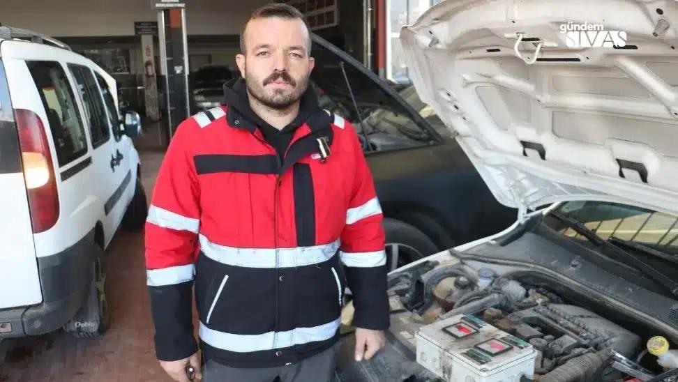 Sivas'ta Motor Ustalarından Kışın Akü Uyarısı