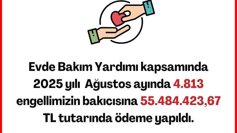 Sivas'ta Ağustos Ayı Nakdi Yardımları Başladı: Evde Bakım Yardımı Öncelikli