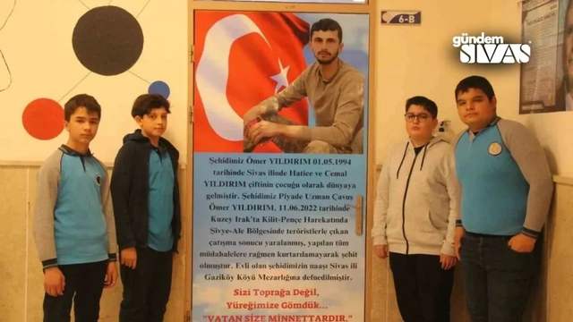 Sivas'ta Şehitlerin İsimleri Okullarda Yaşatılıyor