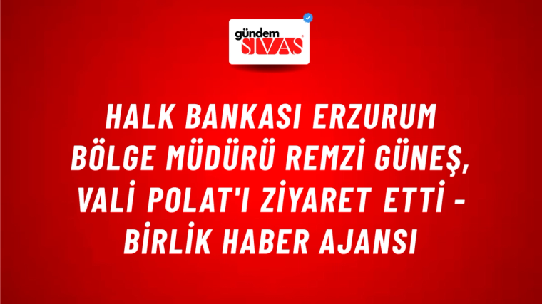 Halk Bankası Erzurum Bölge Müdürü Remzi Güneş, Vali Polat'ı ziyaret etti - Birlik Haber Ajansı