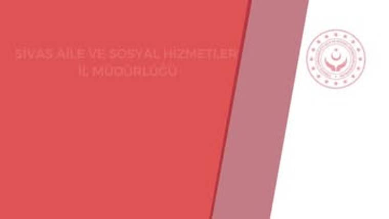 Kırmızı ve beyaz zemin üzerinde Aile ve Sosyal Hizmetler İl Müdürlüğü yazısı ile kurum amblemi bulunuyor.