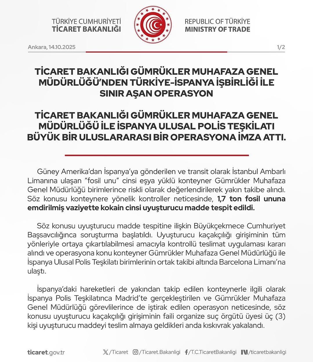 Türkiye ve İspanya'dan Kaçakçılığa Karşı Büyük Operasyon