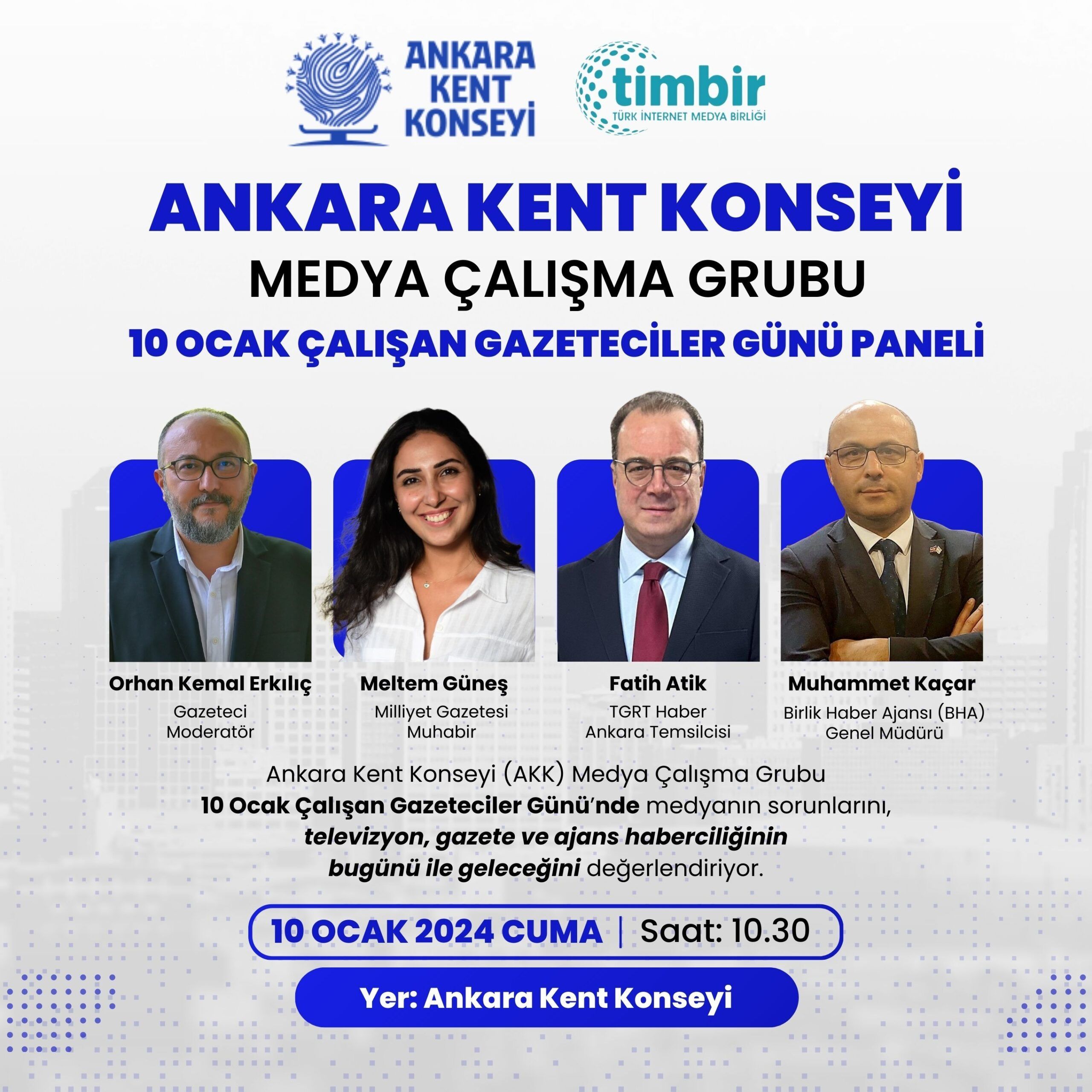 Ankara Kent Konseyi ve TİMBİR'den 10 Ocak’ta gazetecilik paneli - Birlik Haber Ajansı