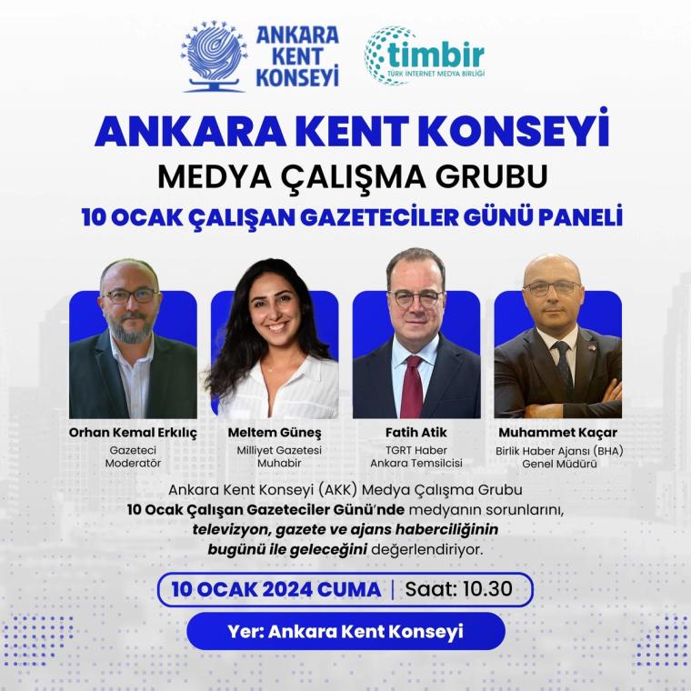 Ankara Kent Konseyi ve TİMBİR'den 10 Ocak’ta gazetecilik paneli - Birlik Haber Ajansı