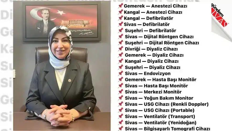 Bir kadın, arkasında Atatürk portresiyle birlikte oturuyor ve bir liste tutuyor.
