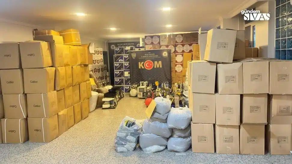 Sivas'ta Sigara Kaçakçılarına Operasyon