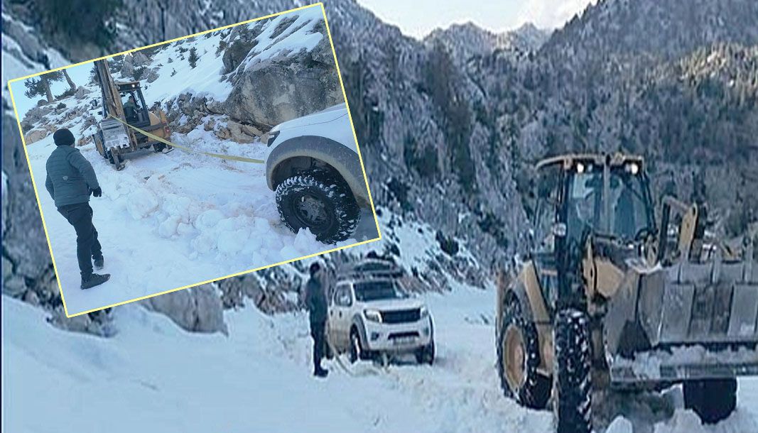 Antalya'da kar ve tipi nedeniyle 3 arkadaş mahsur kaldı - Birlik Haber Ajansı