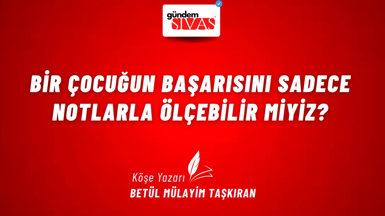 Kırmızı zemin üzerinde beyaz başlık yazısı, üstte Gündem Sivas logosu ve altta köşe yazarı adı yer alıyor.