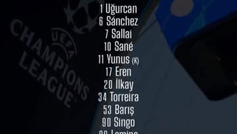 Galatasaray, Şampiyonlar Ligi'nde Eintracht Frankfurt ile Karşı Karşıya / İlk 11'ler Belli Oldu