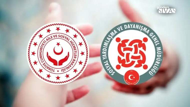 İki elde, Aile ve Sosyal Hizmetler Bakanlığı ile Sosyal Yardımlaşma ve Dayanışma Genel Müdürlüğü logoları tutuluyor.