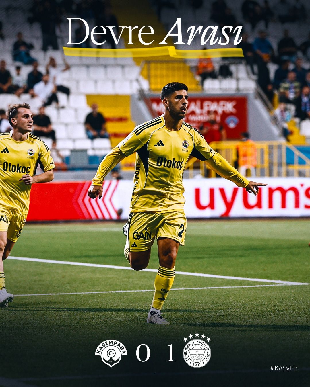Fenerbahçe İlk Yarıyı Asensio'nun Golüyle Önde Tamamladı