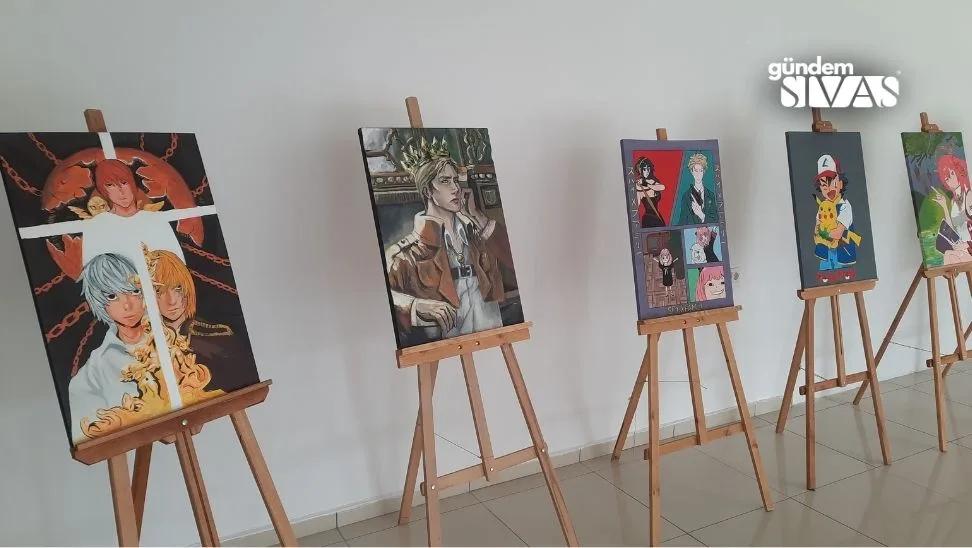 Sivas'ta Öğrencilerden 'Sinematik Resimler' Sergisi