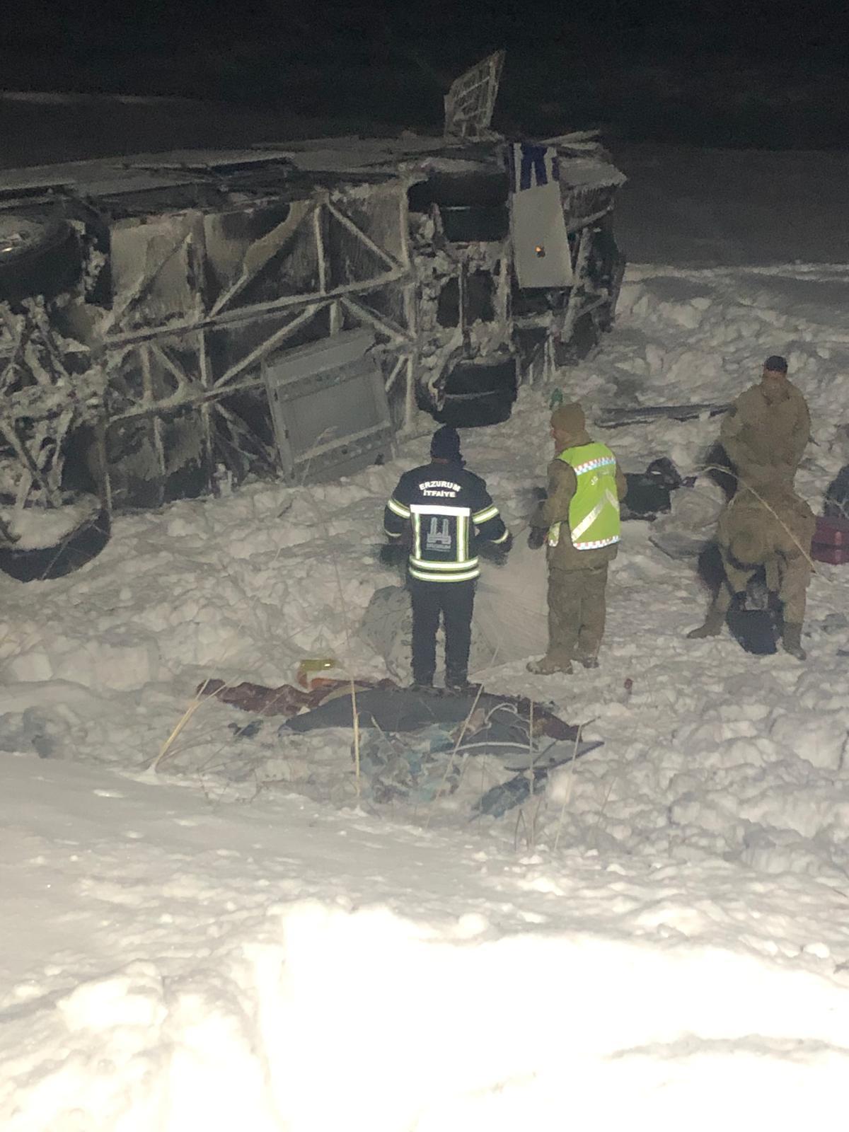 Erzurum Horasan'da yolcu otobüsü kaza yaptı: 37 kişi yaralandı - Birlik Haber Ajansı