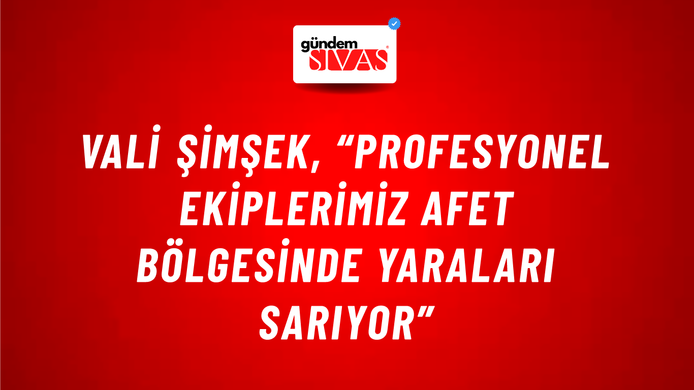 Vali Şimşek, “Profesyonel Ekiplerimiz Afet Bölgesinde Yaraları Sarıyor”