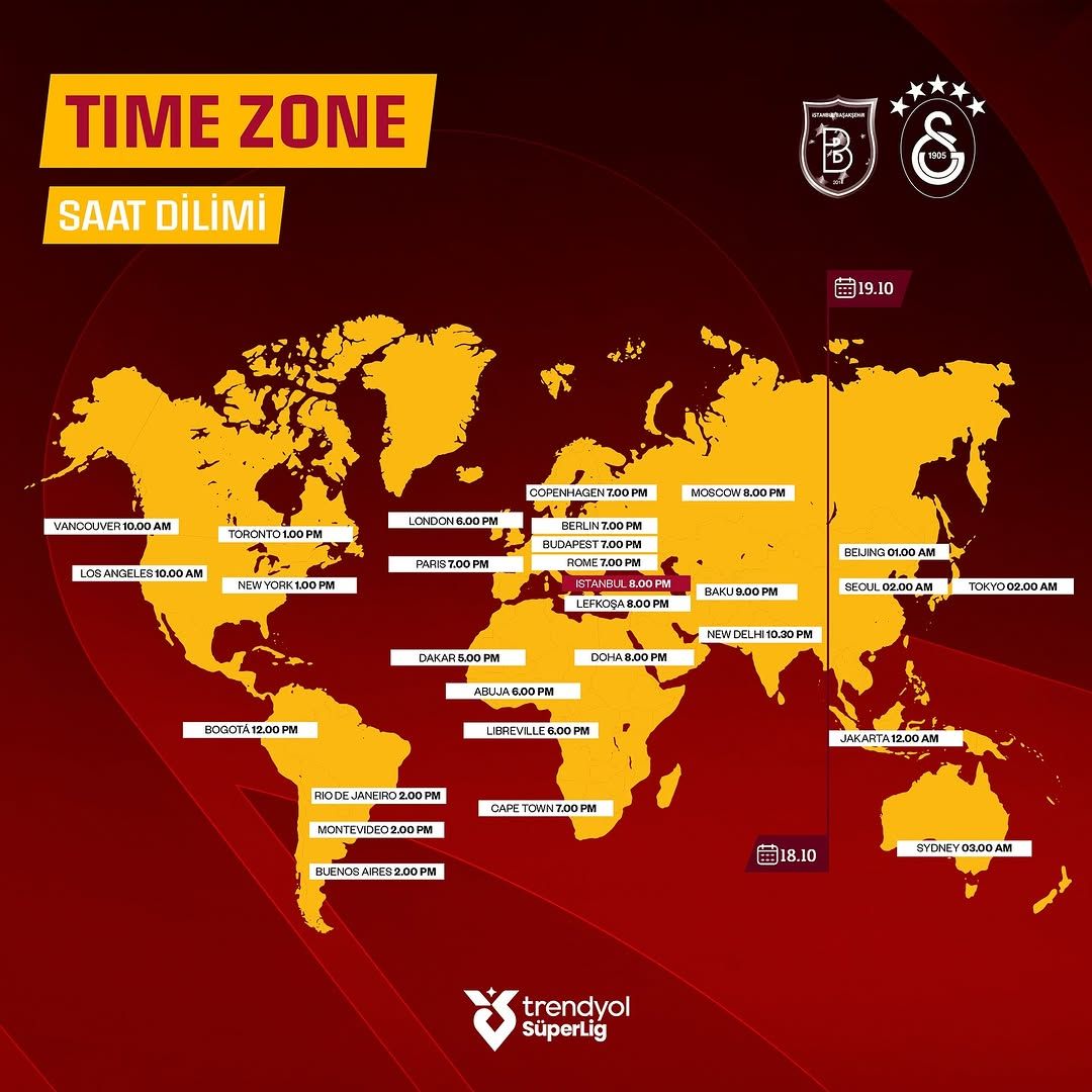 Galatasaray'ın Başakşehir Maçı İçin Kritik Saatler Belli Oldu