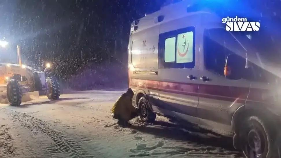 Kar Nedeniyle Köyde Mahsur Kaldı