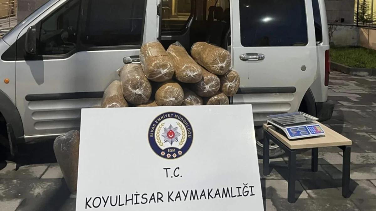 Sivas’ta Kaçak Tütün Operasyonu: 186 Kilogram Tütün Ele Geçirildi