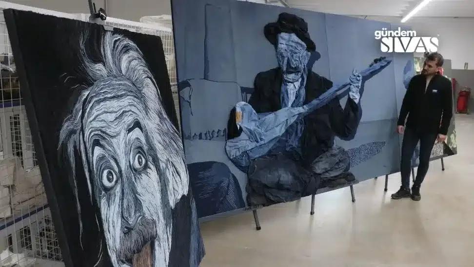 Atık Kumaşlarla Hayat Bulan Şaşırtıcı Portreler