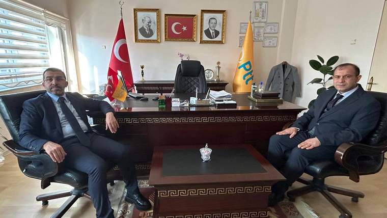 AK Parti Kars Milletvekili Adem Çalkın'dan PTT Müdürü Hakan Tan'a ziyaret - Birlik Haber Ajansı