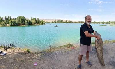 Sivas’ta Serpincik Göleti’nde şaşırtan av!