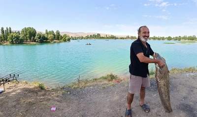 Sivas’ta Serpincik Göleti’nde şaşırtan av!