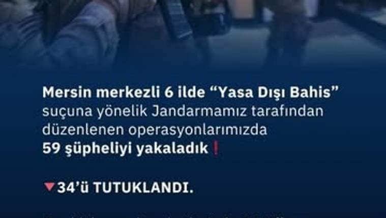 Mersin'de Yasa Dışı Bahis Operasyonu: 59 Şüpheli Yakalandı, 22 Milyar TL'lik İşlem Hacmi Tespit Edildi