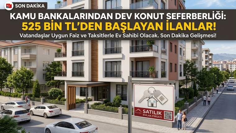 Kamu Bankalarında 525 Bin TL’den Konut İlanı