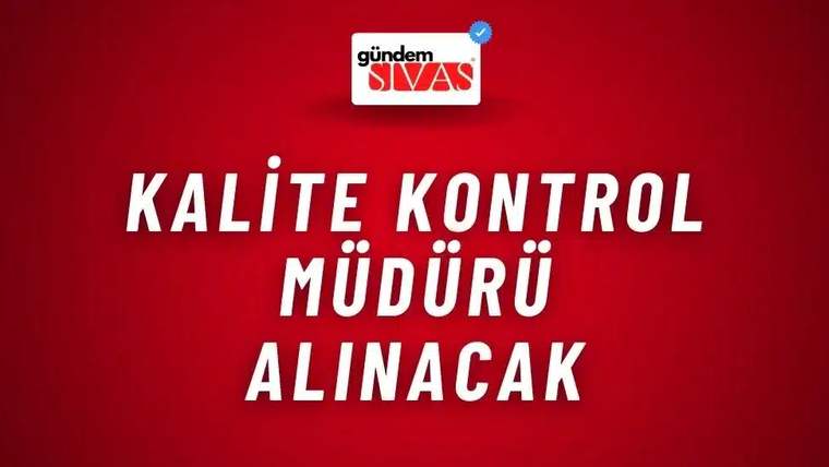 Kırmızı zeminli duyuruda üstte Gündem Sivas logosu, ortada beyaz büyük harflerle işe alım metni yer alıyor.