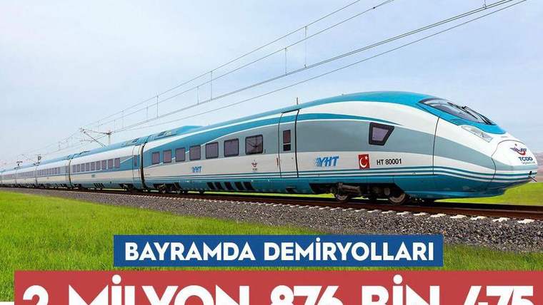 Elektrikli yüksek hızlı tren, yeşil arazideki demiryolu hattında ilerlerken görüntüleniyor; altta yazı bulunuyor.