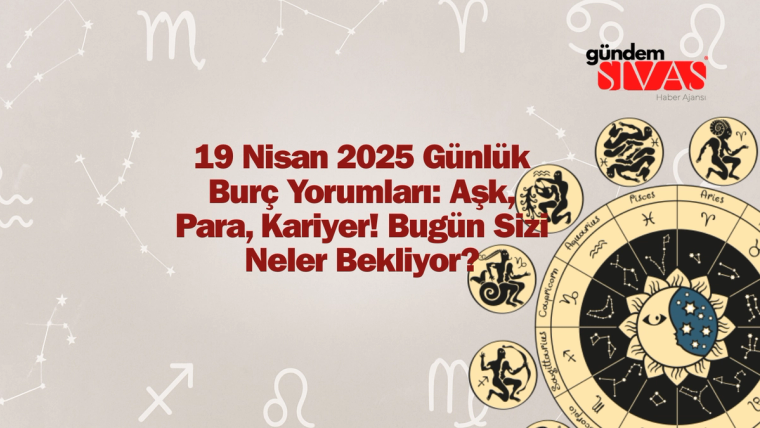 Bej arka plan üzerinde burç simgeleri ve ortasında ay ile güneş bulunan zodyak çarkı yer alıyor.