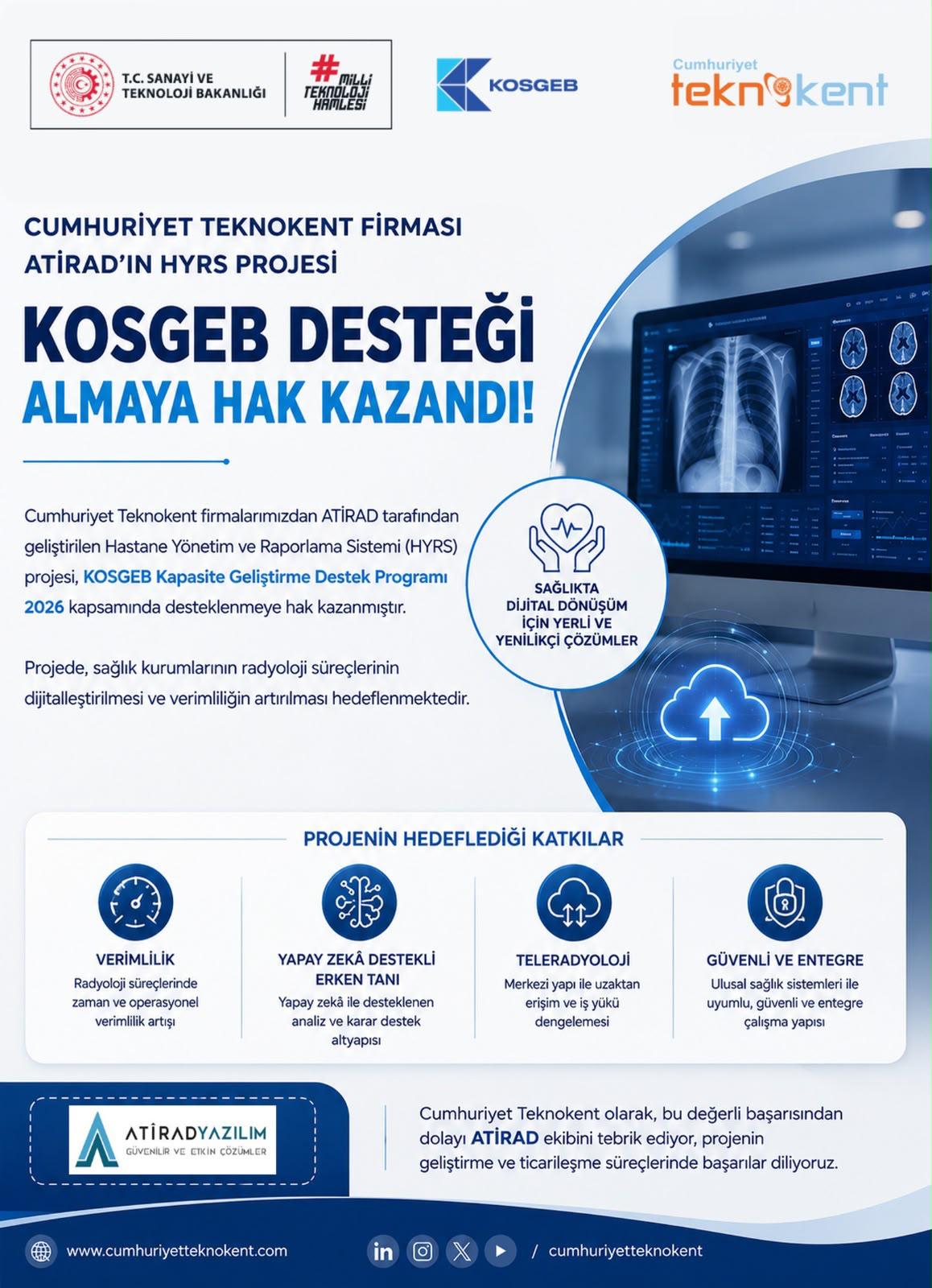 ATİRAD HYRS Projesine KOSGEB Desteği