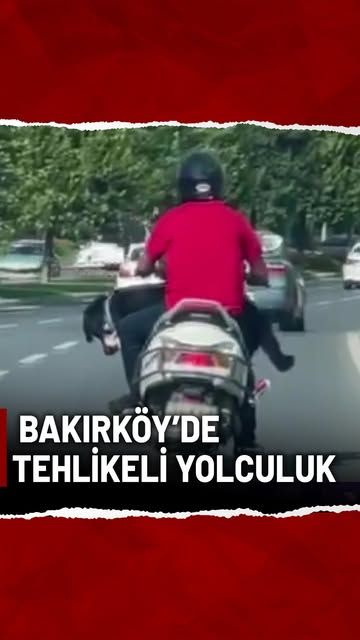 Bakırköy'de Trafikte Köpek Taşıyan Motosikletli Panik Yarattı