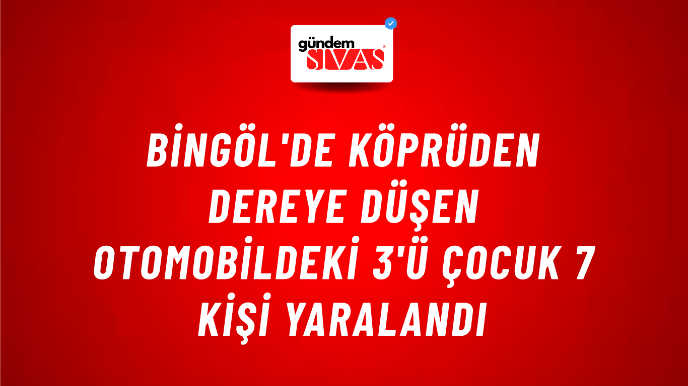 Bingöl'de köprüden dereye düşen otomobildeki 3'ü çocuk 7 kişi yaralandı