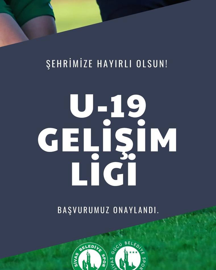 Koyu lacivert zemin üzerinde büyük beyaz harflerle “U-19 Gelişim Ligi” yazısı yer alıyor.