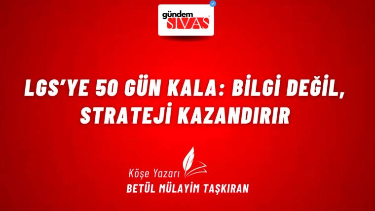 Kırmızı zeminli grafikte gündem Sivas logosu, tüy simgesi ve “Köşe Yazarı Betül Mülayim Taşkıran” yazısı yer alıyor.