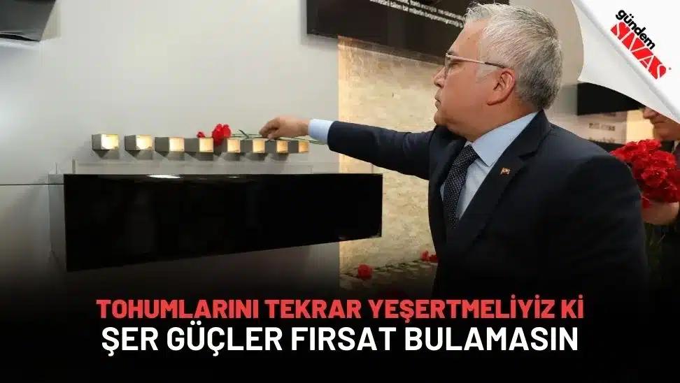 Vali Şimşek: "Tohumlarını Tekrar Yeşertmeliyiz Ki Şer Güçler Fırsat Bulamasın"
