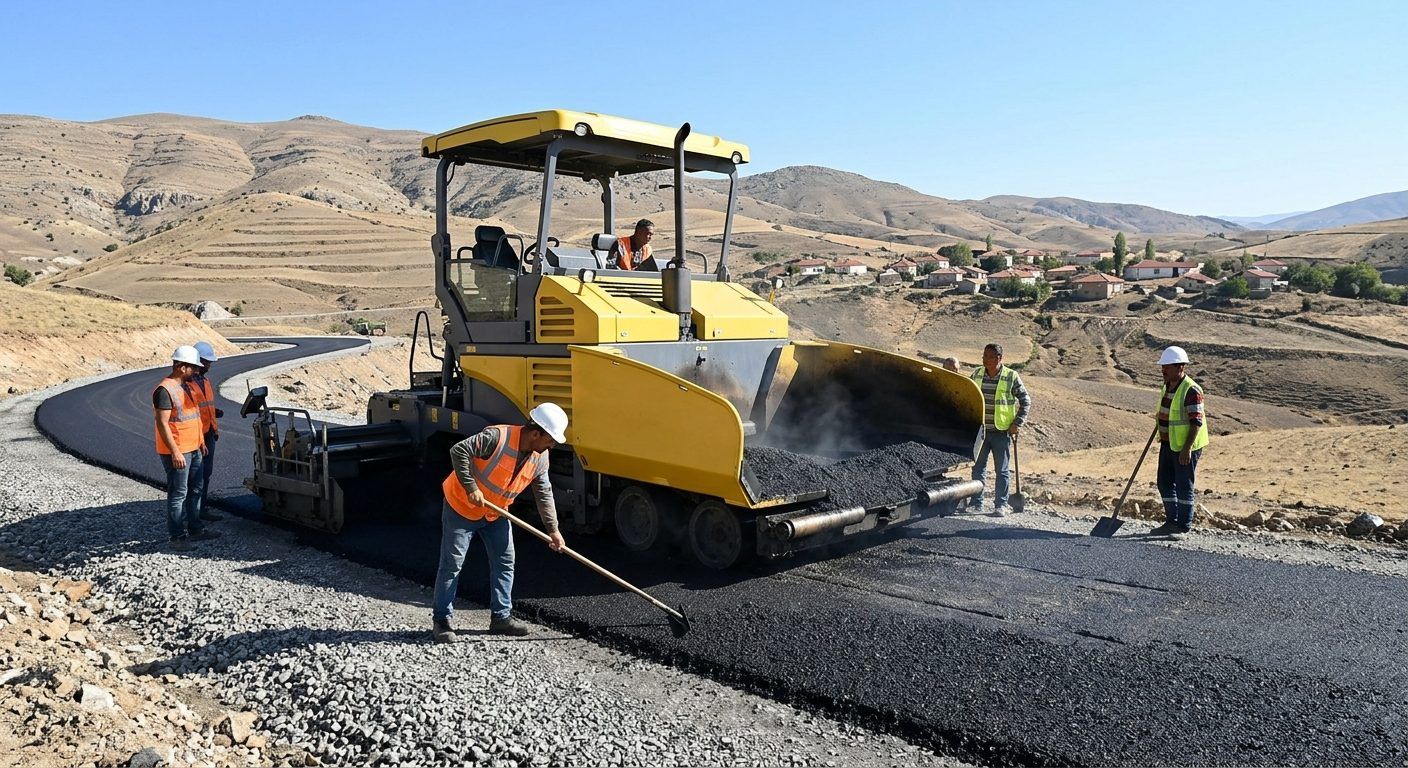Şarkışla Harun Köyü’nde 76 yıllık yol için çalışma başladı