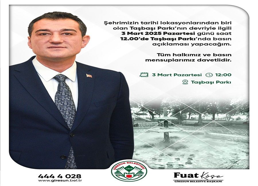 Fuat Köse, Giresun'u Taşbaşı Parkı'na davet etti - Birlik Haber Ajansı