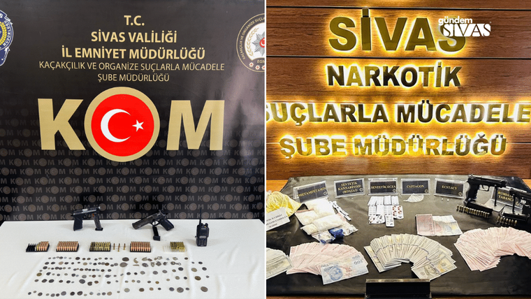 Sivas Emniyet Müdürlüğü'nden 2 Farklı Operasyon