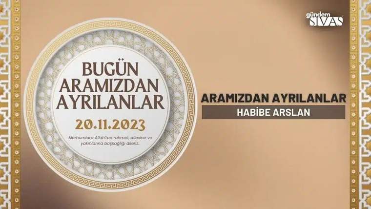 Bej zemin üzerinde, süslemeli daire içinde “Bugün Aramızdan Ayrılanlar” ve 20.11.2023 yazıları bulunuyor.